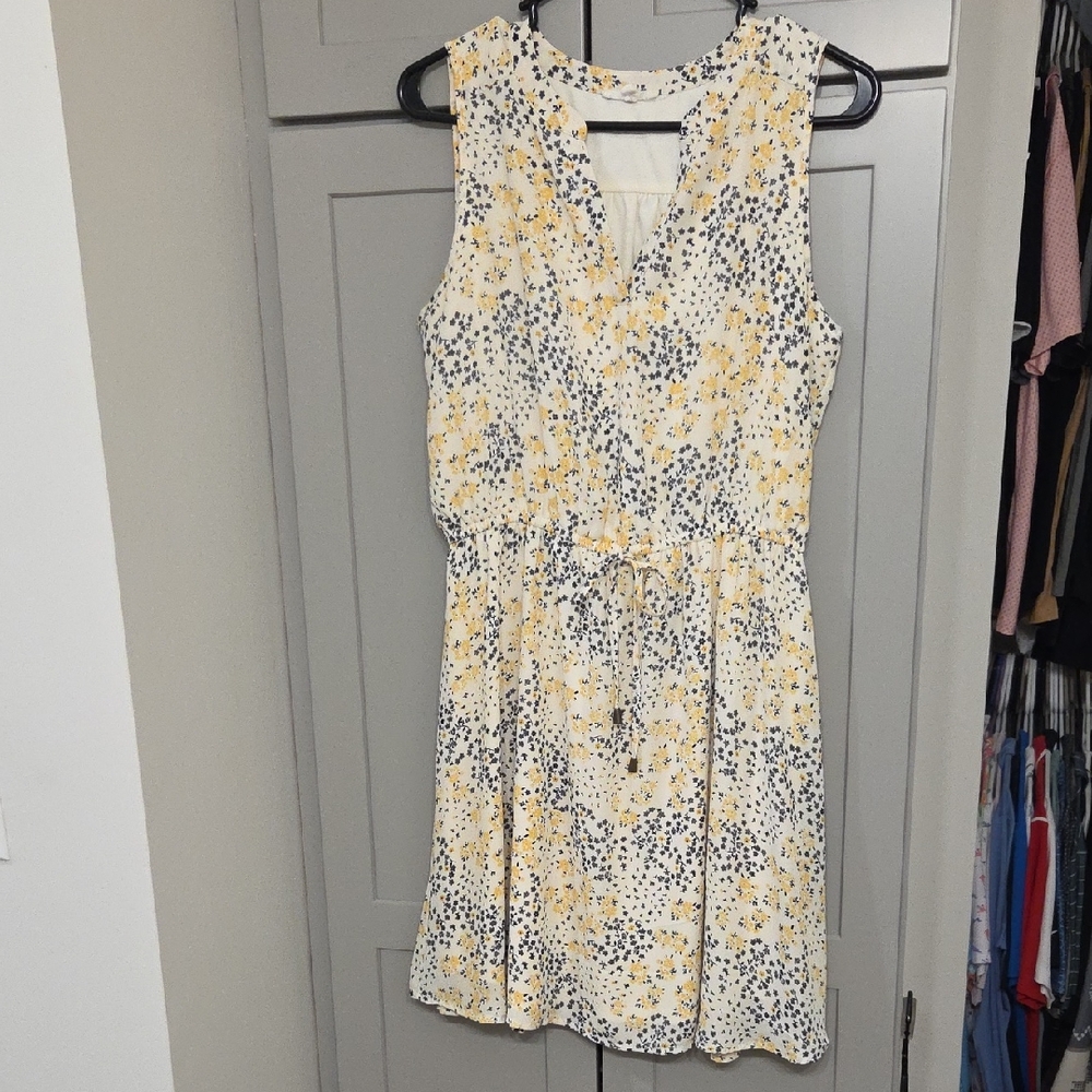 Maurices Yellow and Blue Floral Mini Dress